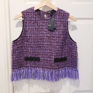 Maje Tweed Top